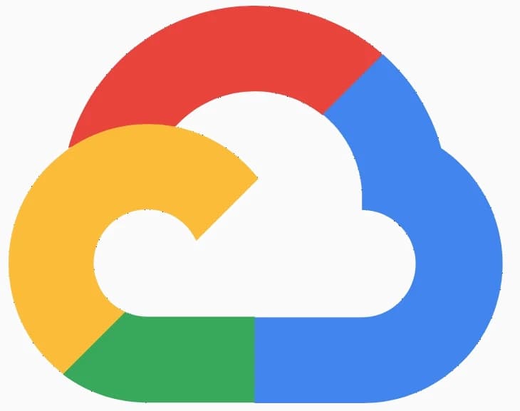 Google Cloud logo, a cloud outline in red, blue, green, and yellow